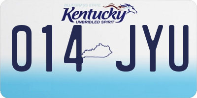 KY license plate 014JYU