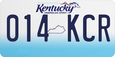 KY license plate 014KCR