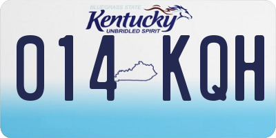 KY license plate 014KQH