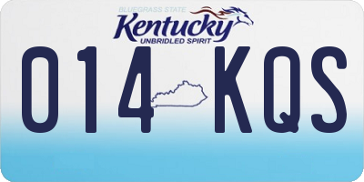 KY license plate 014KQS