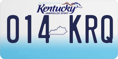 KY license plate 014KRQ