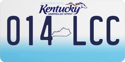 KY license plate 014LCC