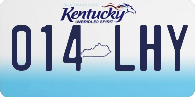 KY license plate 014LHY
