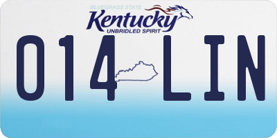 KY license plate 014LIN