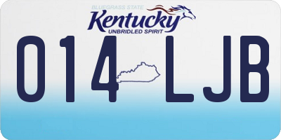 KY license plate 014LJB