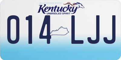 KY license plate 014LJJ