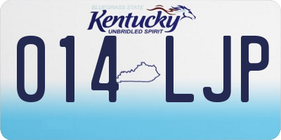 KY license plate 014LJP