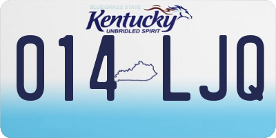 KY license plate 014LJQ