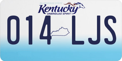 KY license plate 014LJS