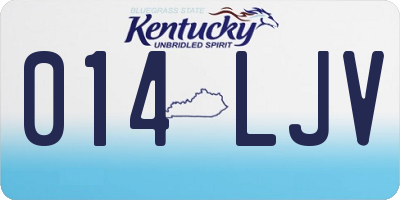 KY license plate 014LJV