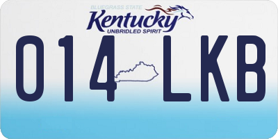 KY license plate 014LKB