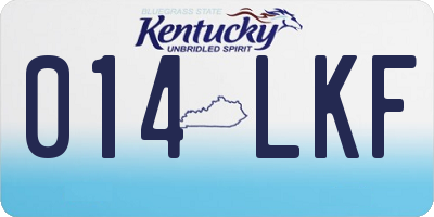 KY license plate 014LKF
