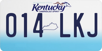 KY license plate 014LKJ