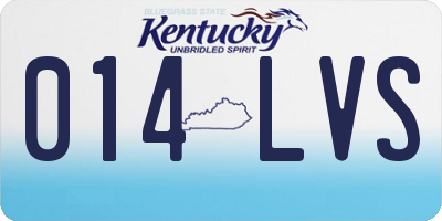 KY license plate 014LVS