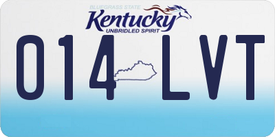 KY license plate 014LVT