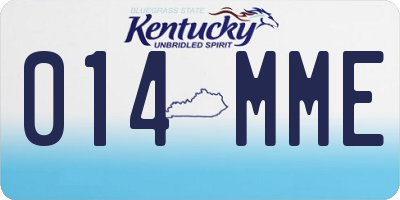 KY license plate 014MME