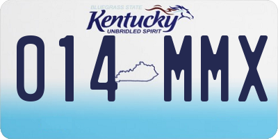 KY license plate 014MMX