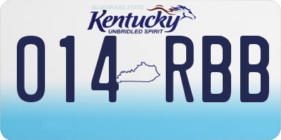 KY license plate 014RBB