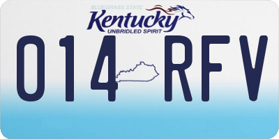 KY license plate 014RFV