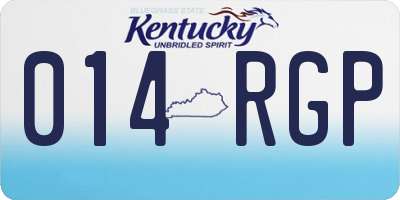 KY license plate 014RGP