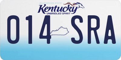 KY license plate 014SRA