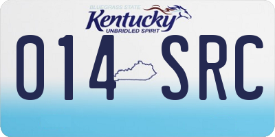 KY license plate 014SRC