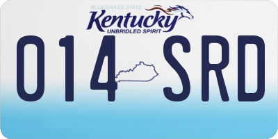 KY license plate 014SRD