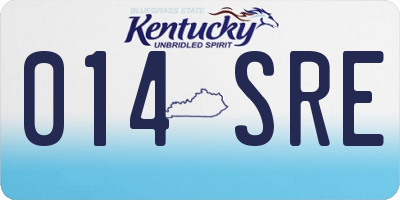 KY license plate 014SRE