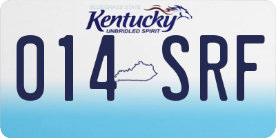 KY license plate 014SRF