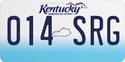 KY license plate 014SRG
