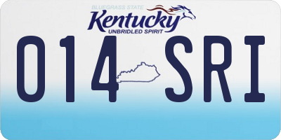 KY license plate 014SRI