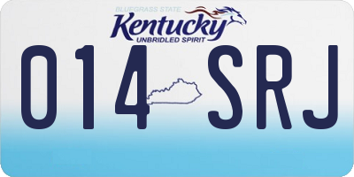 KY license plate 014SRJ