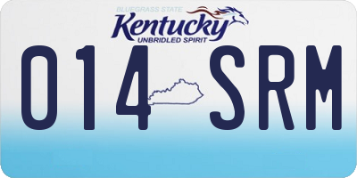 KY license plate 014SRM