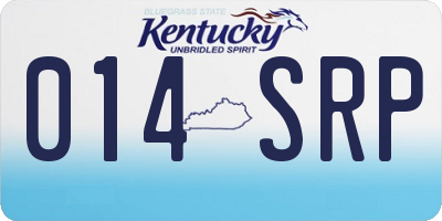 KY license plate 014SRP