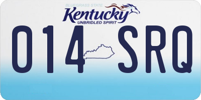 KY license plate 014SRQ