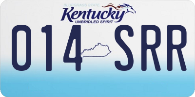 KY license plate 014SRR