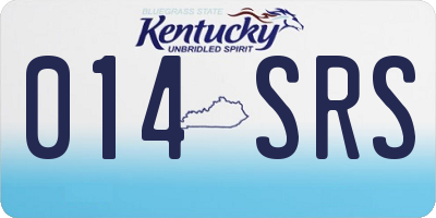 KY license plate 014SRS