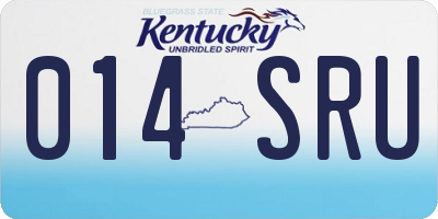 KY license plate 014SRU