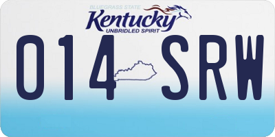 KY license plate 014SRW