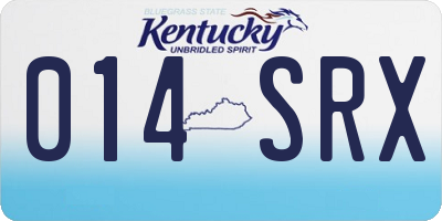 KY license plate 014SRX