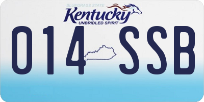KY license plate 014SSB