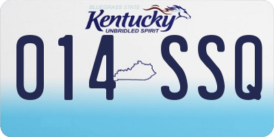 KY license plate 014SSQ