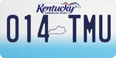 KY license plate 014TMU
