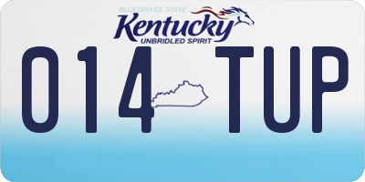 KY license plate 014TUP