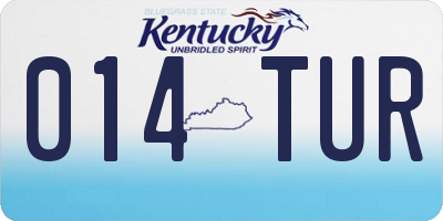 KY license plate 014TUR