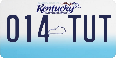 KY license plate 014TUT
