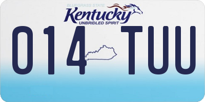 KY license plate 014TUU