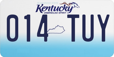 KY license plate 014TUY
