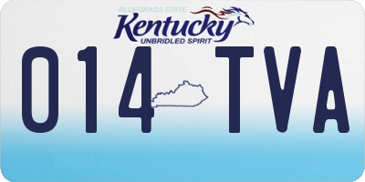 KY license plate 014TVA