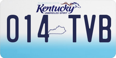 KY license plate 014TVB